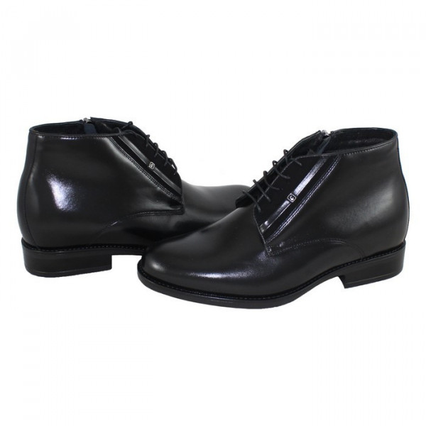 Ghete barbati, Conhpol, C00C-6667-Z009-00V00-Negru, elegant, piele naturala, cu toc, negru