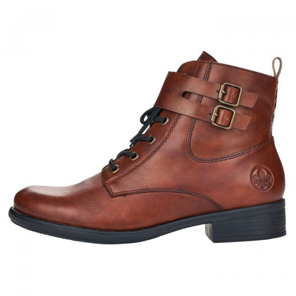 Ghete dama Rieker 77824-25-Maro casual piele naturala cu toc maro