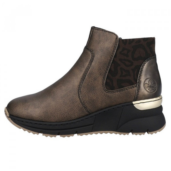 Ghete dama Rieker N6355-90-Maro casual piele naturala cu platforma maro