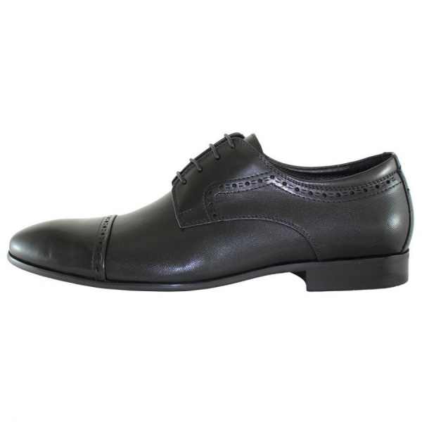 Pantofi barbati, Alberto Clarini, C213-501A-Negru, elegant, piele naturala, cu toc, negru