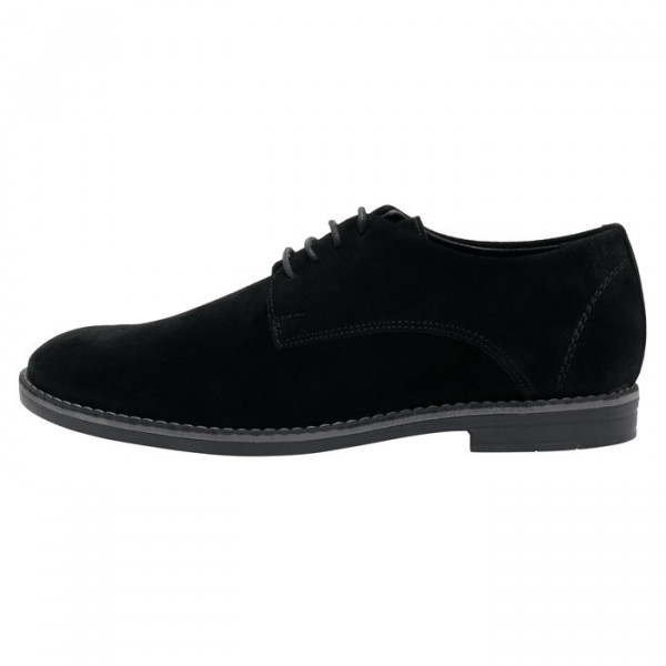 Pantofi barbati, Nicolis, 201918-Negru, elegant, piele intoarsa, cu toc, negru