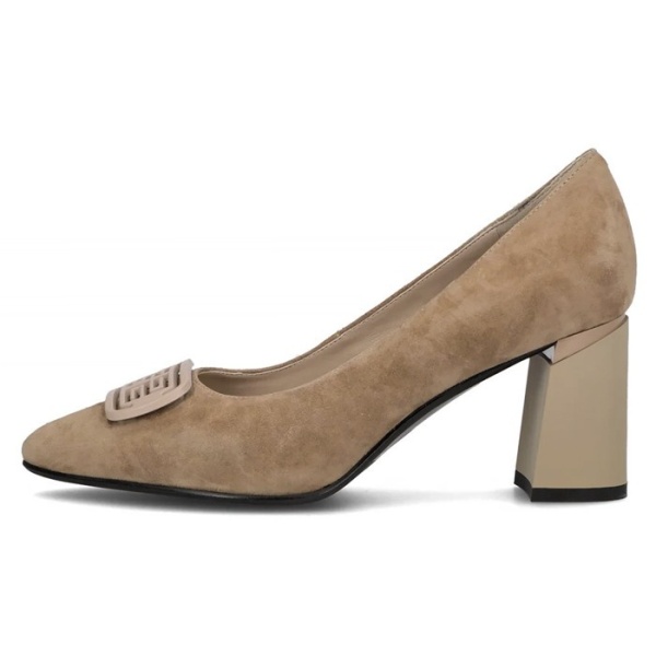 Pantofi dama, Filippo, DP6176-24-BE-Bej, elegant, piele intoarsa, cu toc, bej