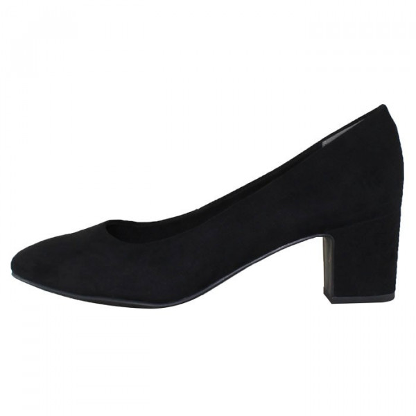 Pantofi dama Marco Tozzi 2-22426-32-001-Negru elegant textil cu toc negru