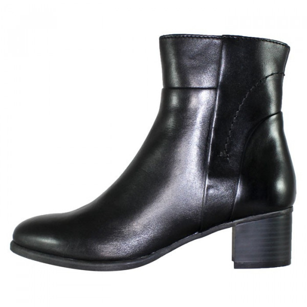 Botine dama, Marco Tozzi, 2-25399-23-002-Negru, casual, piele naturala, cu toc, negru