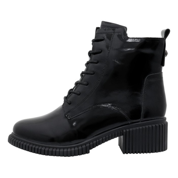 Ghete dama, Pass Collection, J8B21602-01-L-Negru, casual, piele naturala, cu toc, negru