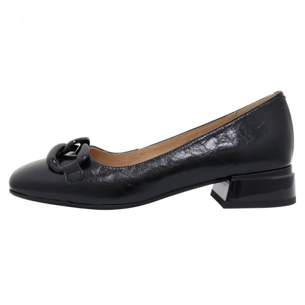 Pantofi dama, Epica, HM1F3409-1301-A1229A-01-1-Negru, elegant, piele naturala, cu toc, negru