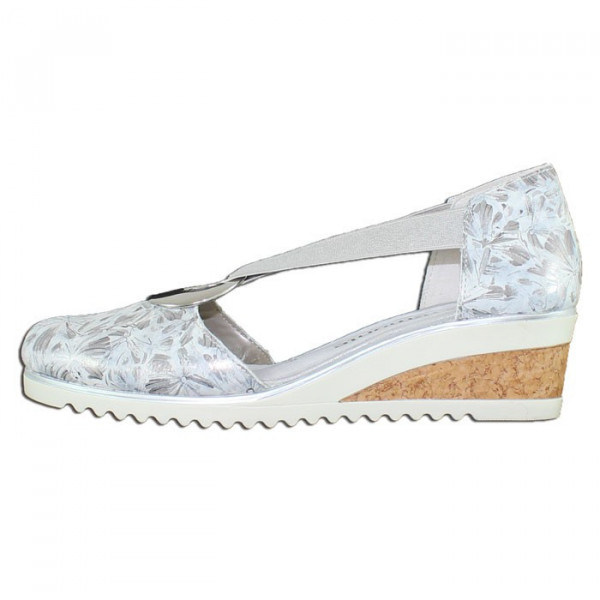 Pantofi dama Remonte D5502-42-Argintiu casual piele naturala cu platforma argintiu