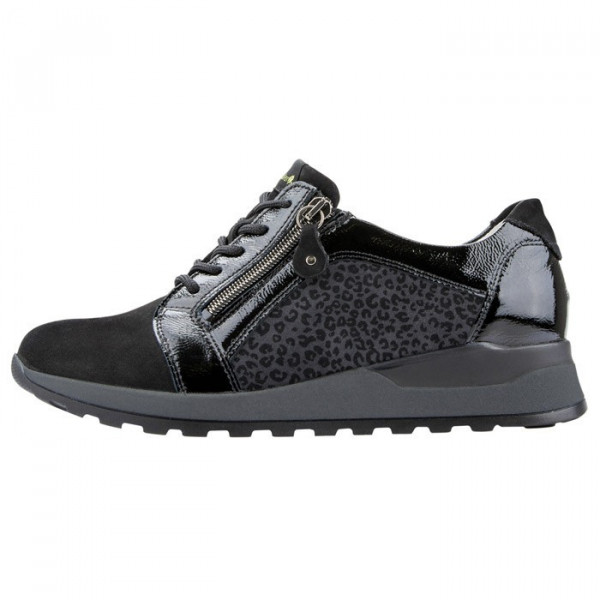 Pantofi dama, Waldlaufer, 364023-308-564-Hiroko-Negru, sport, piele naturala, cu talpa joasa, negru