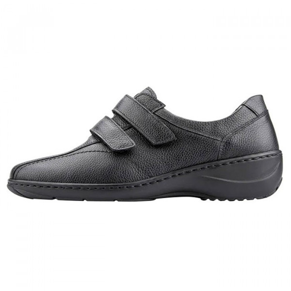 Pantofi dama, Waldlaufer, 607302-172-001-Kya-Negru, casual, piele naturala, cu talpa joasa, negru