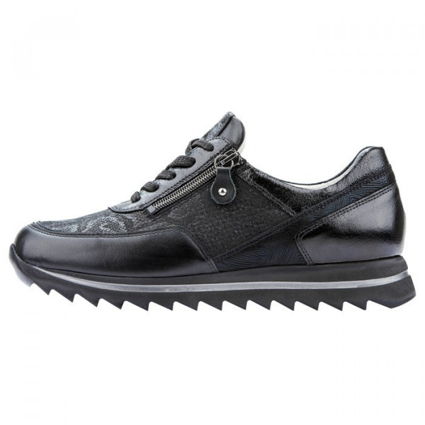 Pantofi dama, Waldlaufer, 923011-702-001-Haiba-Negru, sport, piele naturala, cu talpa joasa, negru