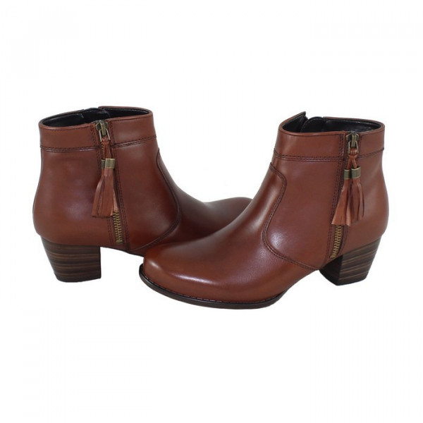 Botine dama, Ara, 12-46942-Maro, casual, piele naturala, cu toc, maro