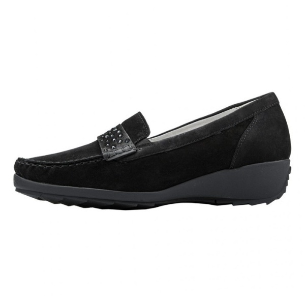 Pantofi dama, Waldlaufer, 348501-162-001-Hanin-Negru, casual, piele naturala, cu talpa groasa, negru