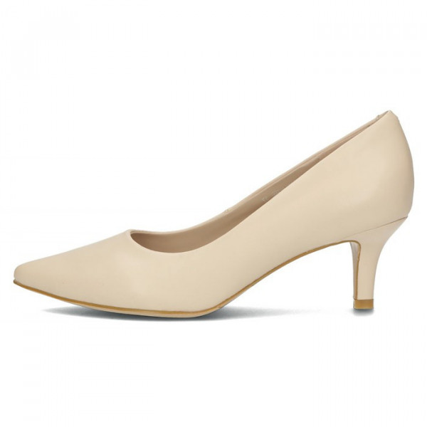 Pantofi dama, Filippo, DP4426-23-BE-Bej, elegant, piele naturala, cu toc, bej