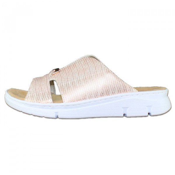 Papuci dama Rieker 65391-90-Roz casual piele ecologica cu talpa joasa roz