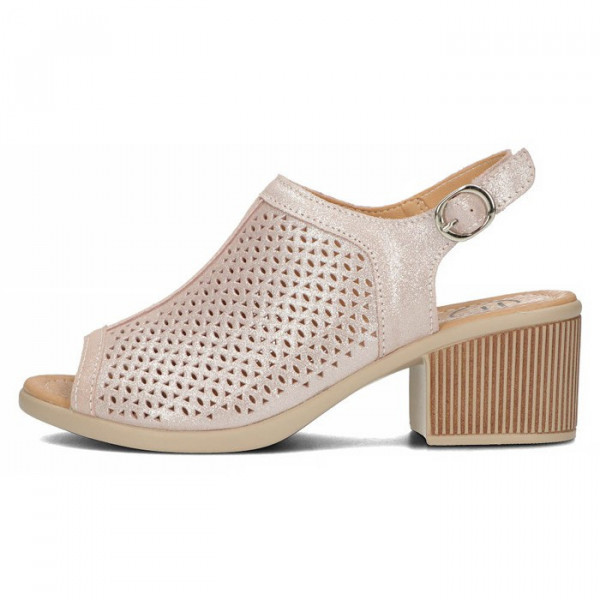Sandale dama, Filippo, DS4475-23-PI-Roz, elegant, piele naturala, cu toc, roz
