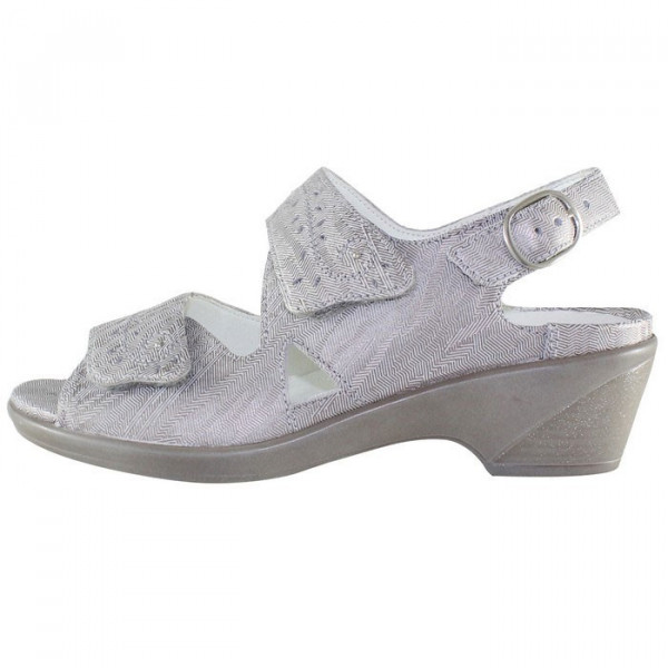 Sandale dama Waldlaufer 653002-133-070-Kirbie-Gri casual piele naturala cu toc gri