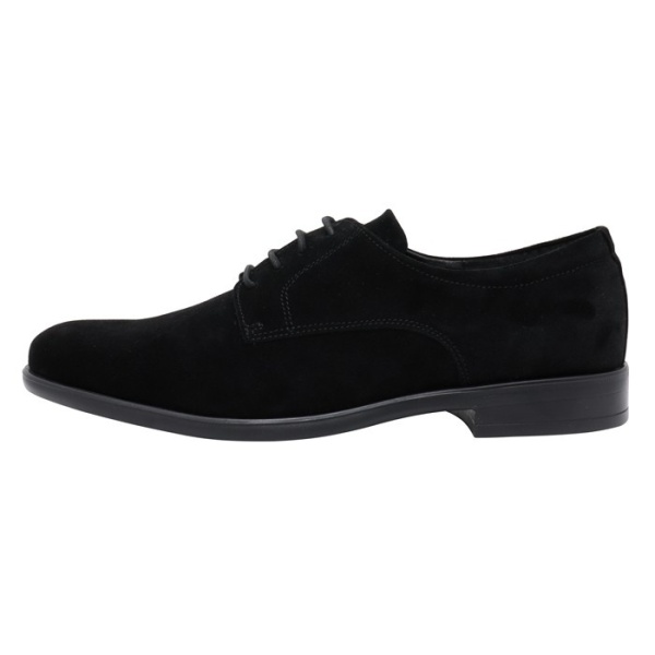 Pantofi barbati, Silesco, 121-V-S-Negru, elegant, piele intoarsa, cu toc, negru