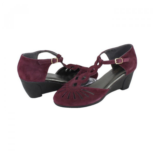 Pantofi dama, Agressione, TINA-V3-Mov, casual, piele intoarsa, cu platforma, mov