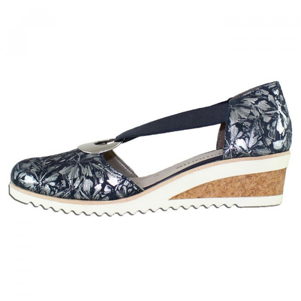 Pantofi dama, Remonte, D5502-14-Albastru-Inchis, casual, piele naturala, cu platforma, albastru inchis