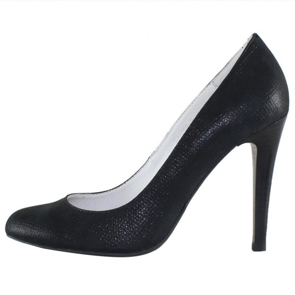 Pantofi dama Saccio 73-108-2-Negru elegant piele naturala cu toc negru