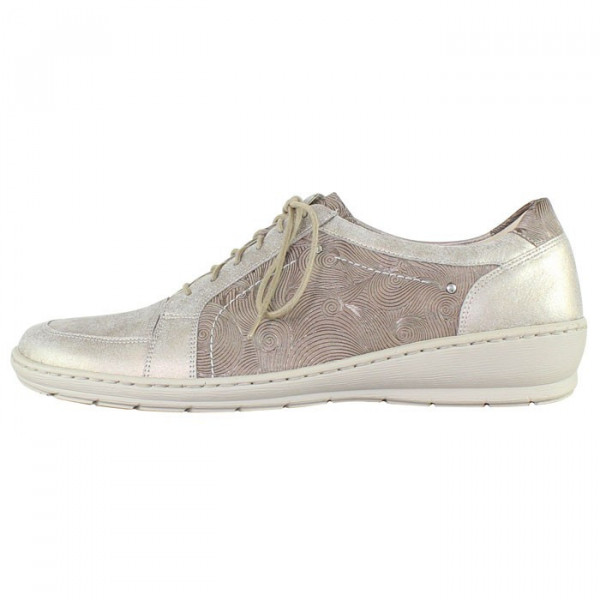 Pantofi dama, Waldlaufer, 340384-10-1801-Bej, casual, piele naturala, cu talpa joasa, bej