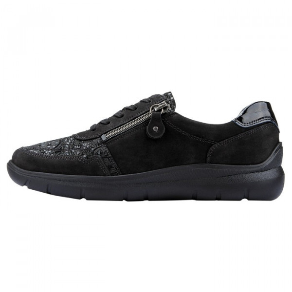 Pantofi dama Waldlaufer 796002-309-001-H-Leonie-Negru casual piele naturala cu talpa joasa negru