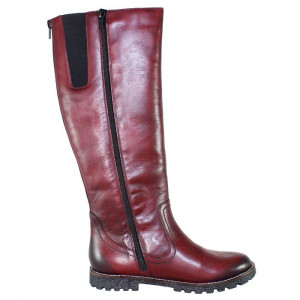Cizme dama Remonte R4276-36-Bordo casual piele naturala impermeabil lungi cu talpa joasa bordo