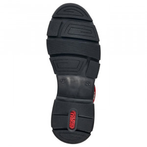 Cizme dama Rieker X4423-80-Alb casual piele ecologica scurte cu talpa joasa alb