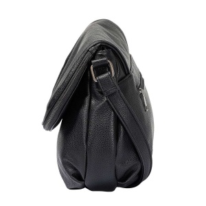 Geanta dama Rieker H1117-00-Negru de umar crossbody piele ecologica casual cu accesorii metalice negru