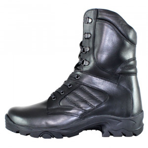 Ghete barbati, Nicolis, 48034-Negru, casual, piele naturala, imblanite, cu talpa groasa, negru