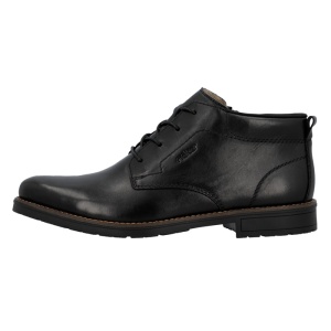 Ghete barbati, Rieker, 14616-00-Negru, casual, piele naturala, imblanite, cu toc, negru