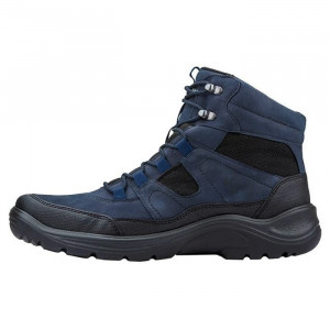 Ghete barbati, Waldlaufer, 415972-502-713-Albastru-Inchis, casual, piele naturala, impermeabil, cu talpa groasa, albastru inchis