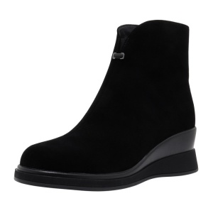 Ghete dama Karisma W1W150001A-01-I-Negru elegant piele intoarsa cu platforma negru