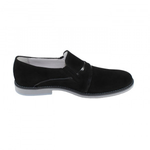 Pantofi barbati Conhpol CE0C-3091-Z001-00S06-Negru elegant piele intoarsa cu toc negru