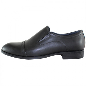 Pantofi barbati, Pieton, 83-BE-Negru, elegant, piele naturala, cu toc, negru