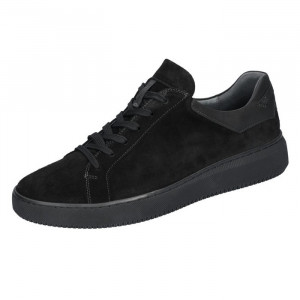 Pantofi barbati Waldlaufer 724006-250-001-H-Johann-Negru casual piele intoarsa cu talpa groasa negru