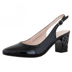 Pantofi dama Epica JIXK675-MX850-B004T-01-L-Negru elegant piele naturala cu toc negru
