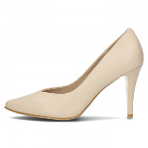 Pantofi dama Filippo DP4428-23-BE-Bej elegant piele naturala cu toc bej