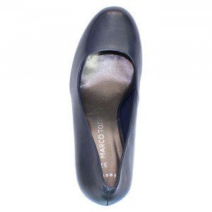 Pantofi dama Marco Tozzi 2-22438-22-805-Albastru-Inchis casual piele naturala cu toc albastru inchis