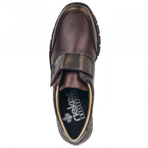 Pantofi dama Rieker 53750-25-Maro casual piele naturala cu talpa joasa maro