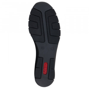 Pantofi dama Rieker 53766-18-Albastru-Inchis casual piele intoarsa cu talpa joasa albastru inchis