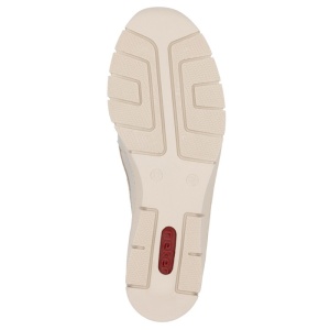 Pantofi dama Rieker 53785-60-Bej casual piele naturala cu talpa joasa bej