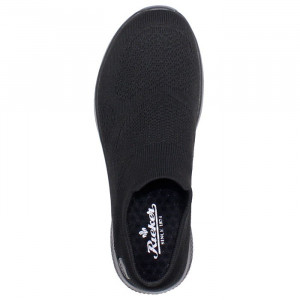 Pantofi dama Rieker N9962-01-Negru sport textil cu talpa joasa negru