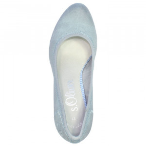 Pantofi dama s.Oliver 5-22404-22-810-Albastru-Deschis casual piele ecologica cu toc albastru deschis