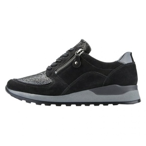 Pantofi dama, Waldlaufer, H64007-307-001-Hiroko-Negru, sport, piele naturala, ortopedici, cu talpa joasa, negru