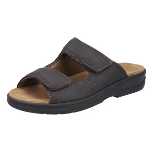 Papuci barbati Rieker 20390-24-Maro casual piele naturala cu talpa joasa maro
