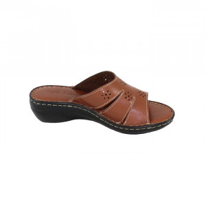Papuci dama Carla Sellini 517DST981515CA-Kora-Lux-Maro casual piele naturala cu platforma maro