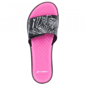 Papuci dama Rider 83331-AD447-Negru de plaja sintetic cu talpa joasa negru