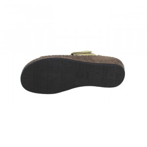 Papuci dama Walk in the city 4309-3350-Mela-Verde casual piele naturala cu platforma verde