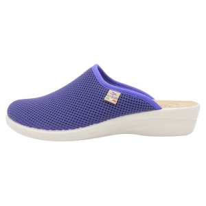 Saboti dama, Fly Flot, T4-368-FE-6019-Mov, de casa, textil, ortopedici, cu talpa joasa, mov